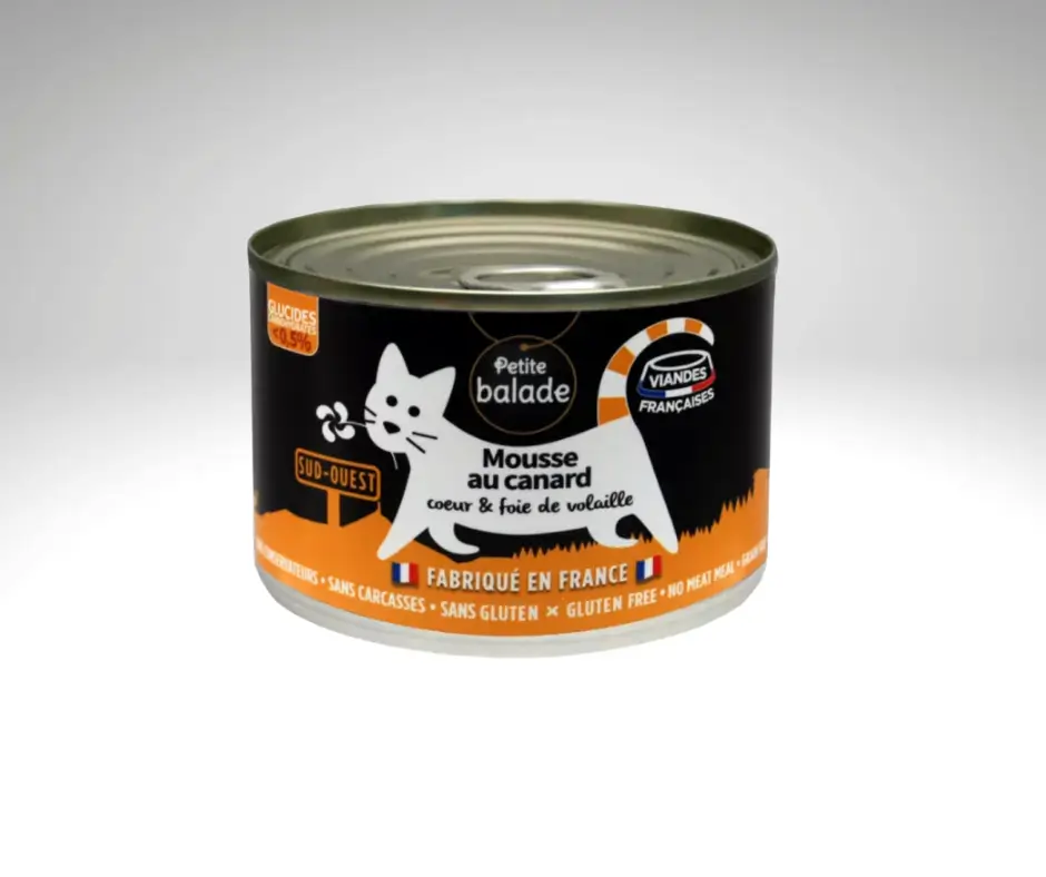 Boîte de Mousse au canard présentée de face.