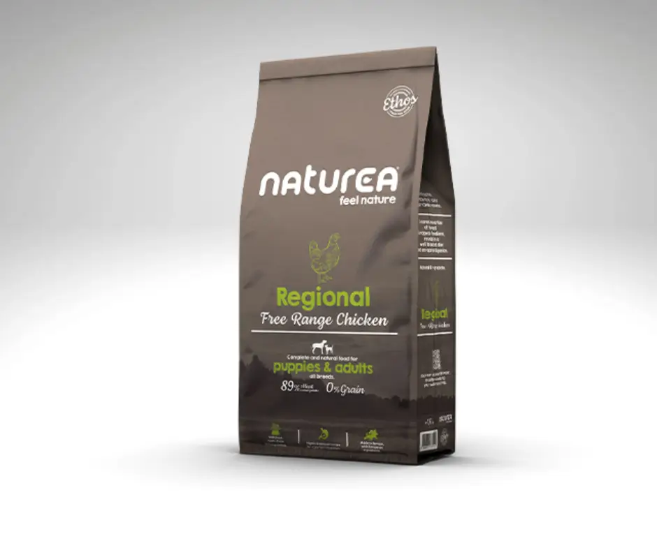 Sac de Naturea Ethos Poulet présenté de face.