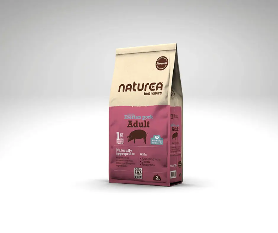 Sac de croquettes Elements Porc Ibérique pour chien. Alimentation complÚte et équilibrée à base de viande de porc ibérique et de céréales digestes.