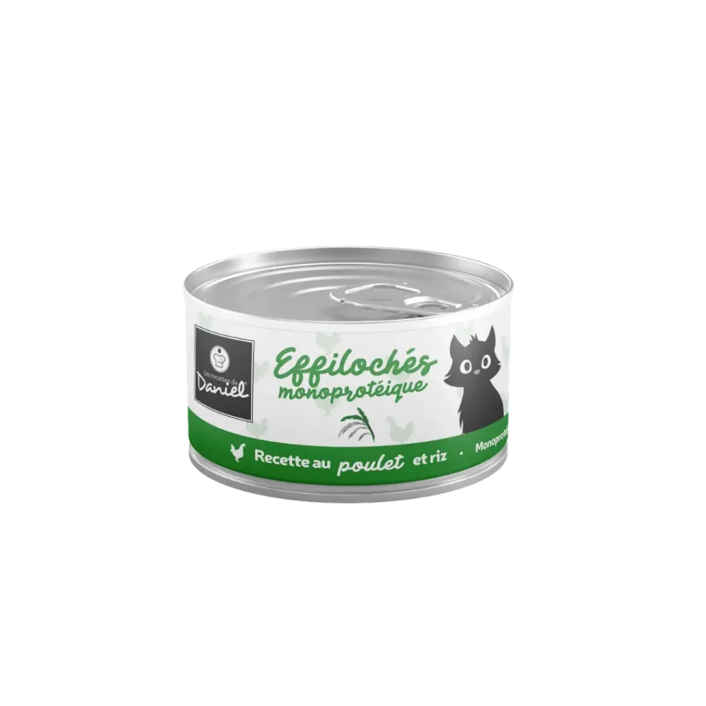 Pâtée Effilochés Poulet & Riz Sans Gluten Pour Chat